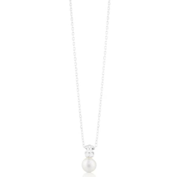 Tous Silver Sweet Dolls Necklace with Pearls and Bear motif - Picture 1 of 6